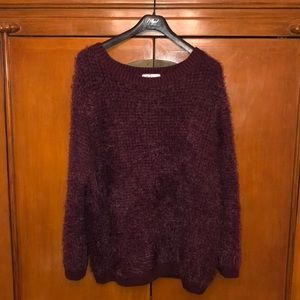 Fluffy sweater (burgundy)